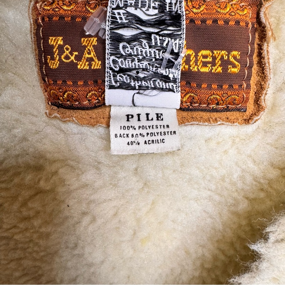 J&A Leathers Suede Shearling-Lined Vest - Picture 5 of 5